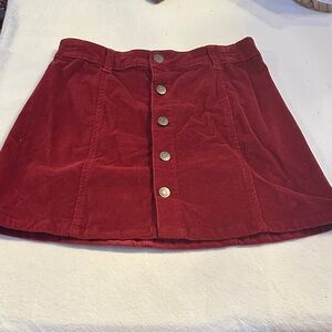Celebrity Pink Burgundy Corduroy Skirt